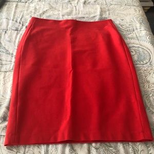 Red pencil skirt
